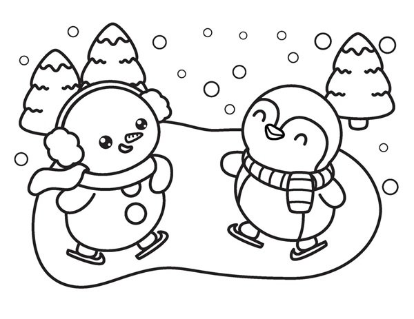 tô màu người tuyết 23