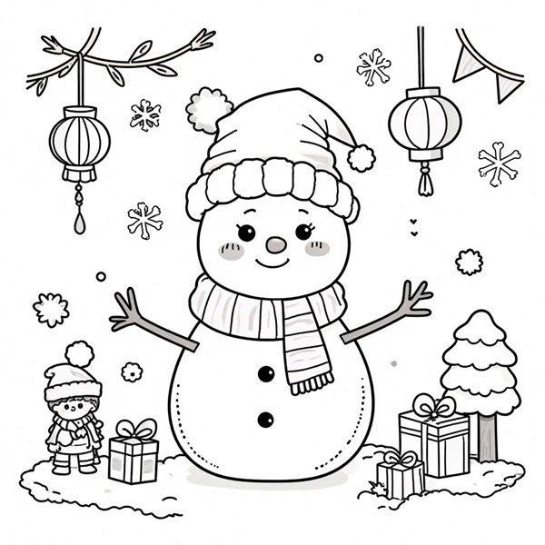 tô màu người tuyết 40