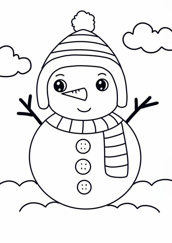 tô màu người tuyết 5