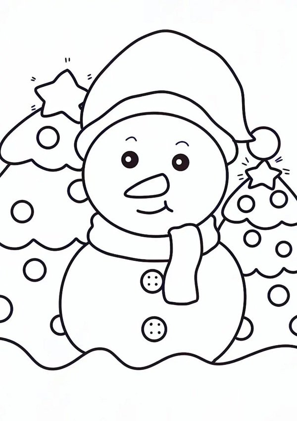 tô màu người tuyết 6