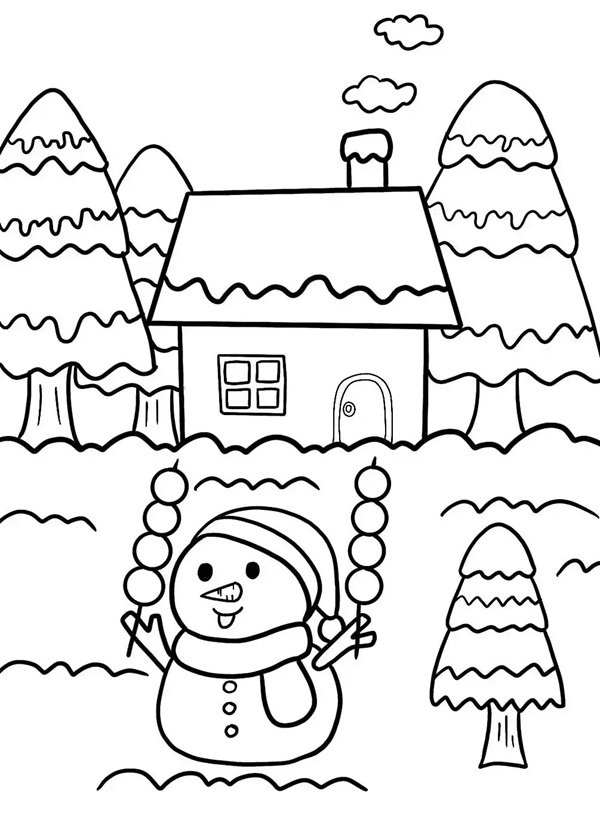 tô màu người tuyết 8