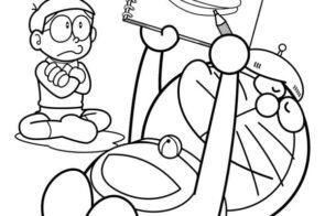 Bộ sưu tập 70+ tranh tô màu Nobita cute hết nấc cho bé