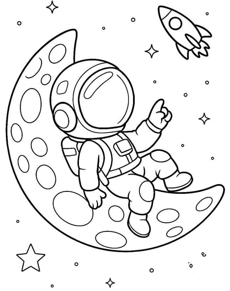 tô màu phi hành gia 19