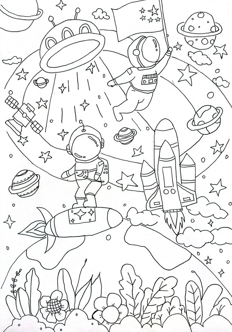 tô màu phi hành gia 20