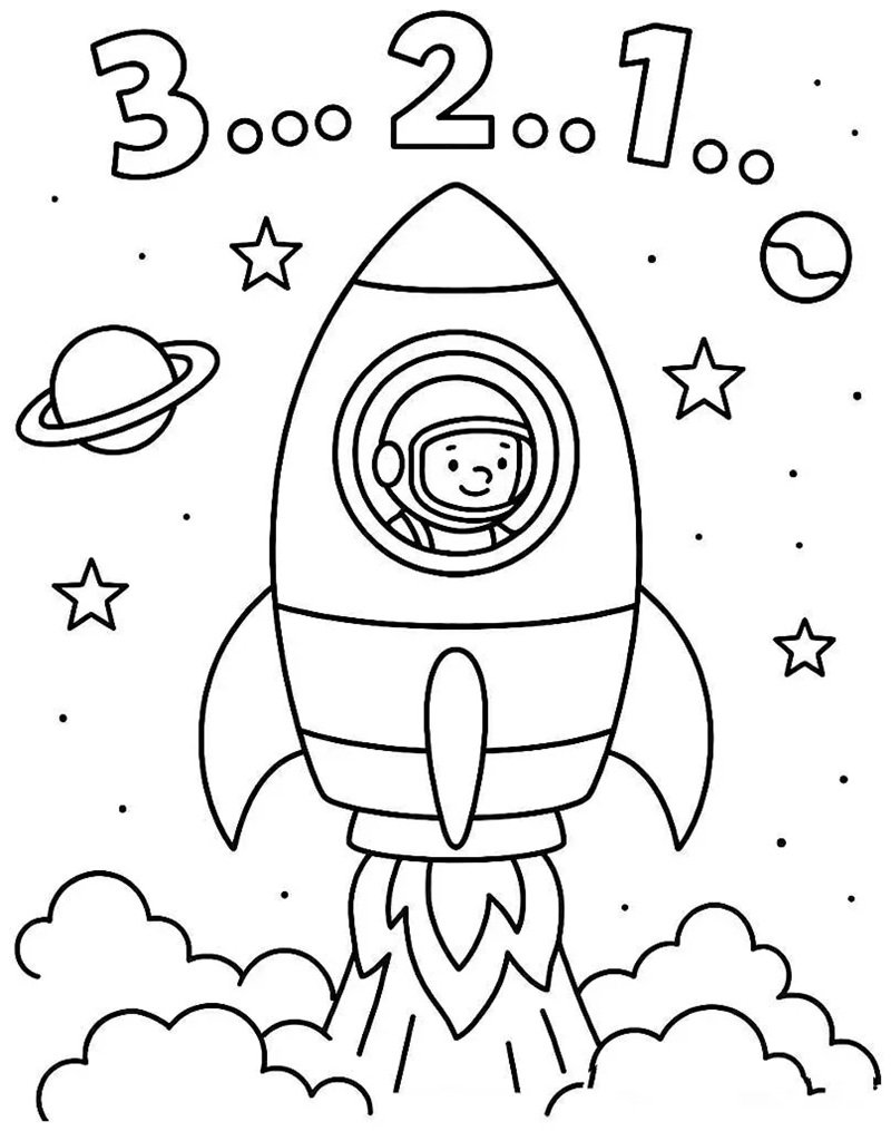 tô màu phi hành gia 21