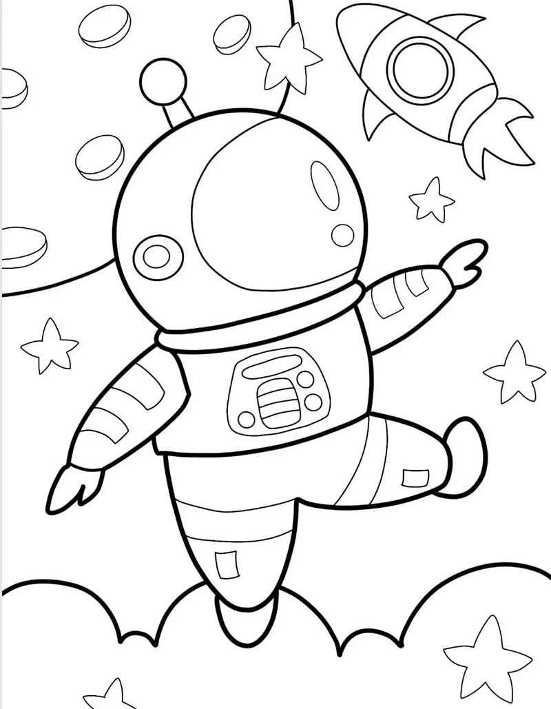 tô màu phi hành gia 22