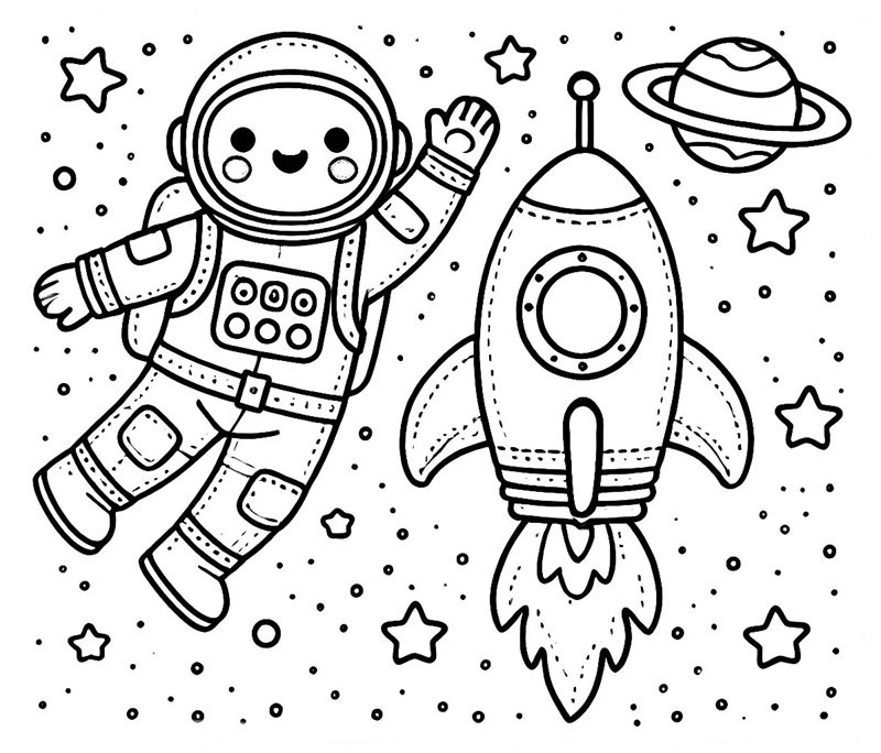 tô màu phi hành gia 24