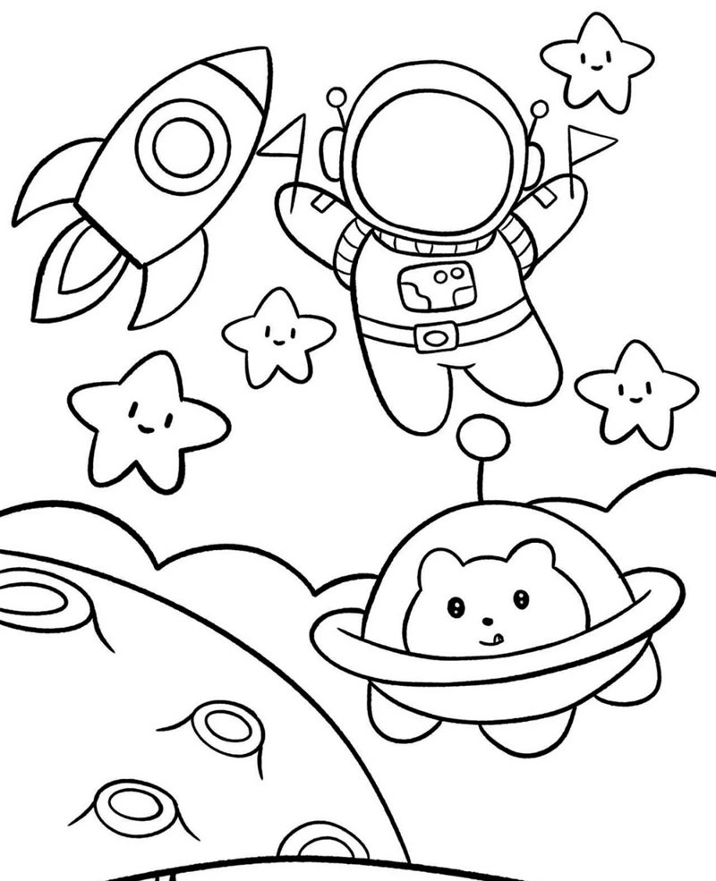 tô màu phi hành gia 25