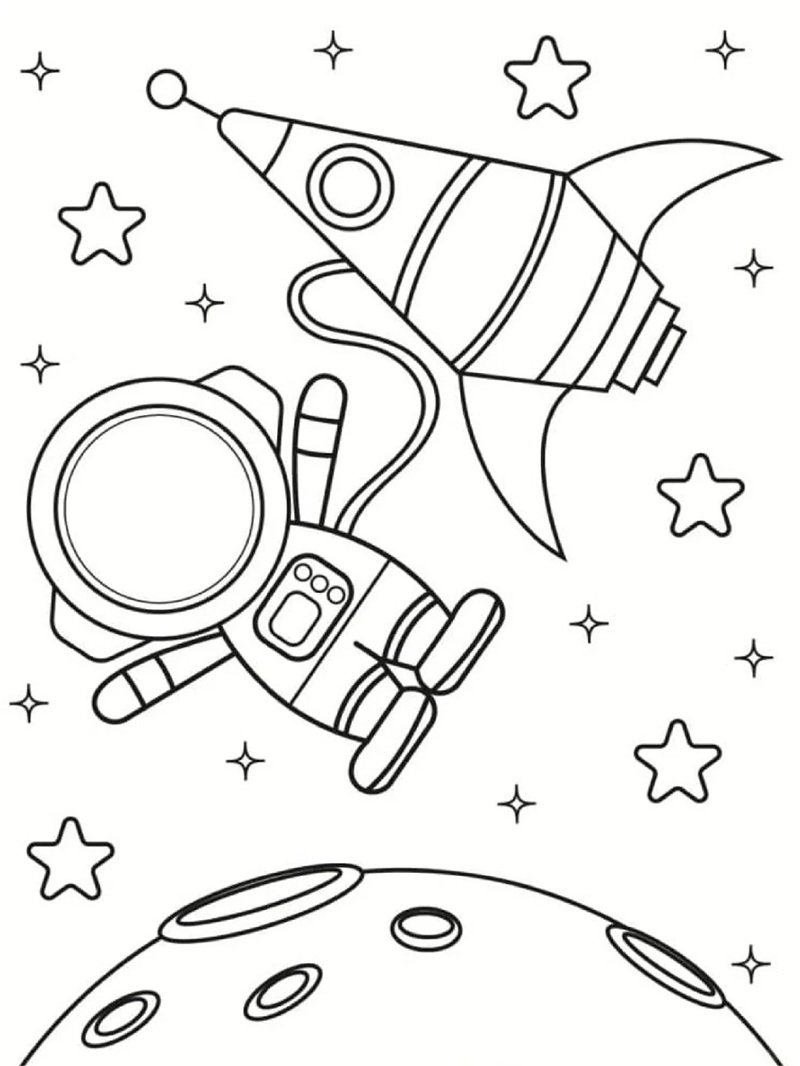 tô màu phi hành gia 3