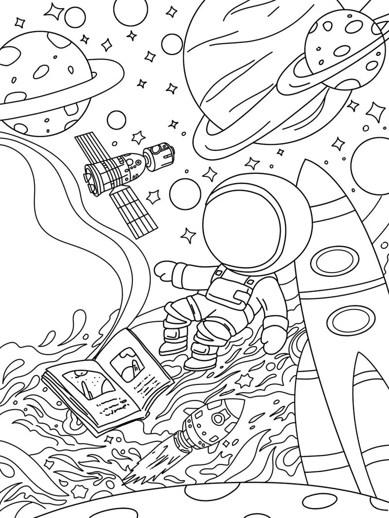 tô màu phi hành gia 34
