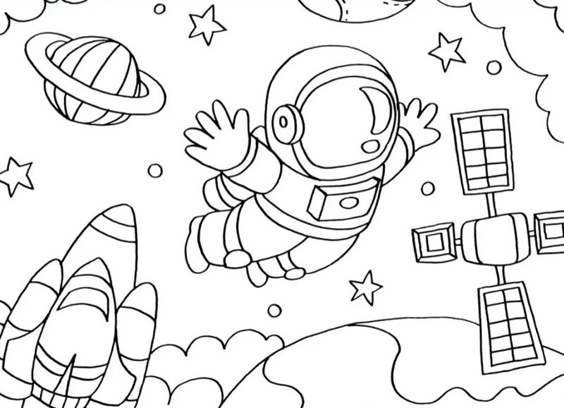 tô màu phi hành gia 35