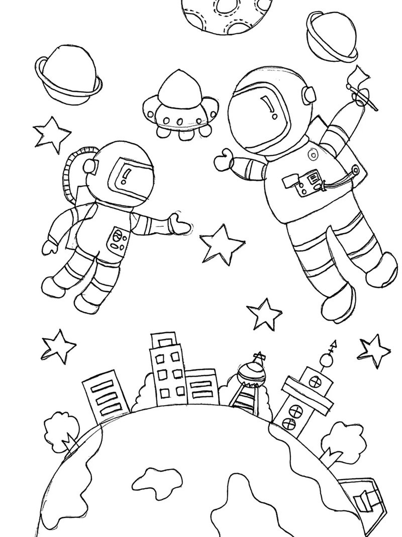 tô màu phi hành gia 38