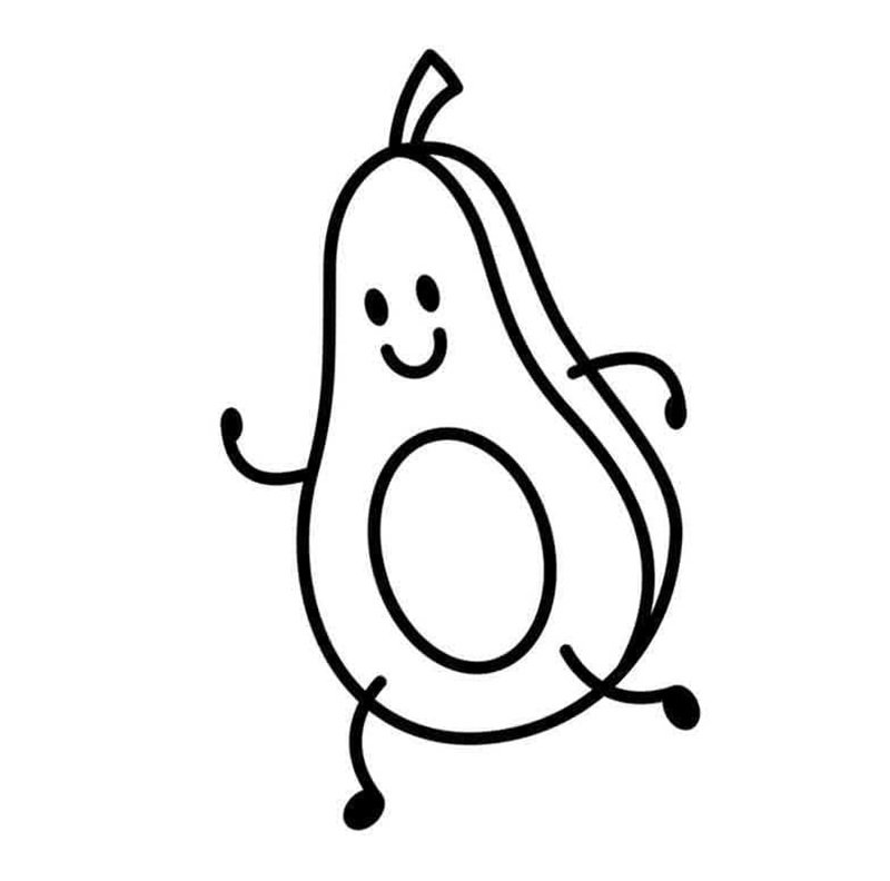 tô màu quả bơ 15