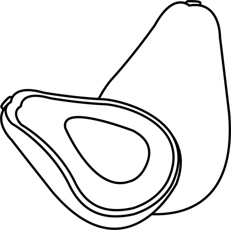 tô màu quả bơ 19