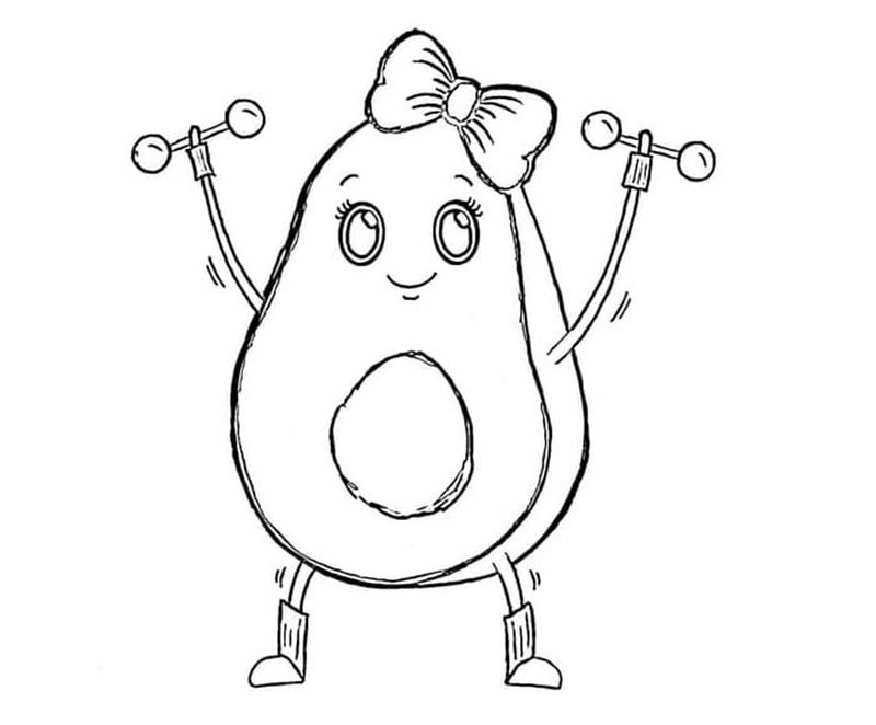 tô màu quả bơ 20