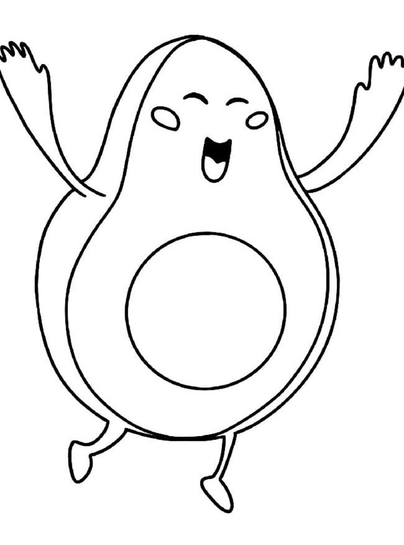 tô màu quả bơ 24