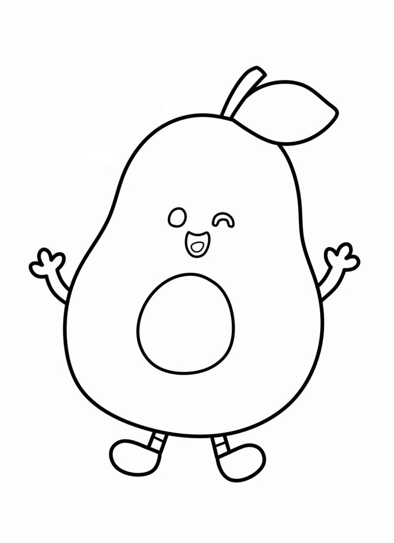 tô màu quả bơ 27