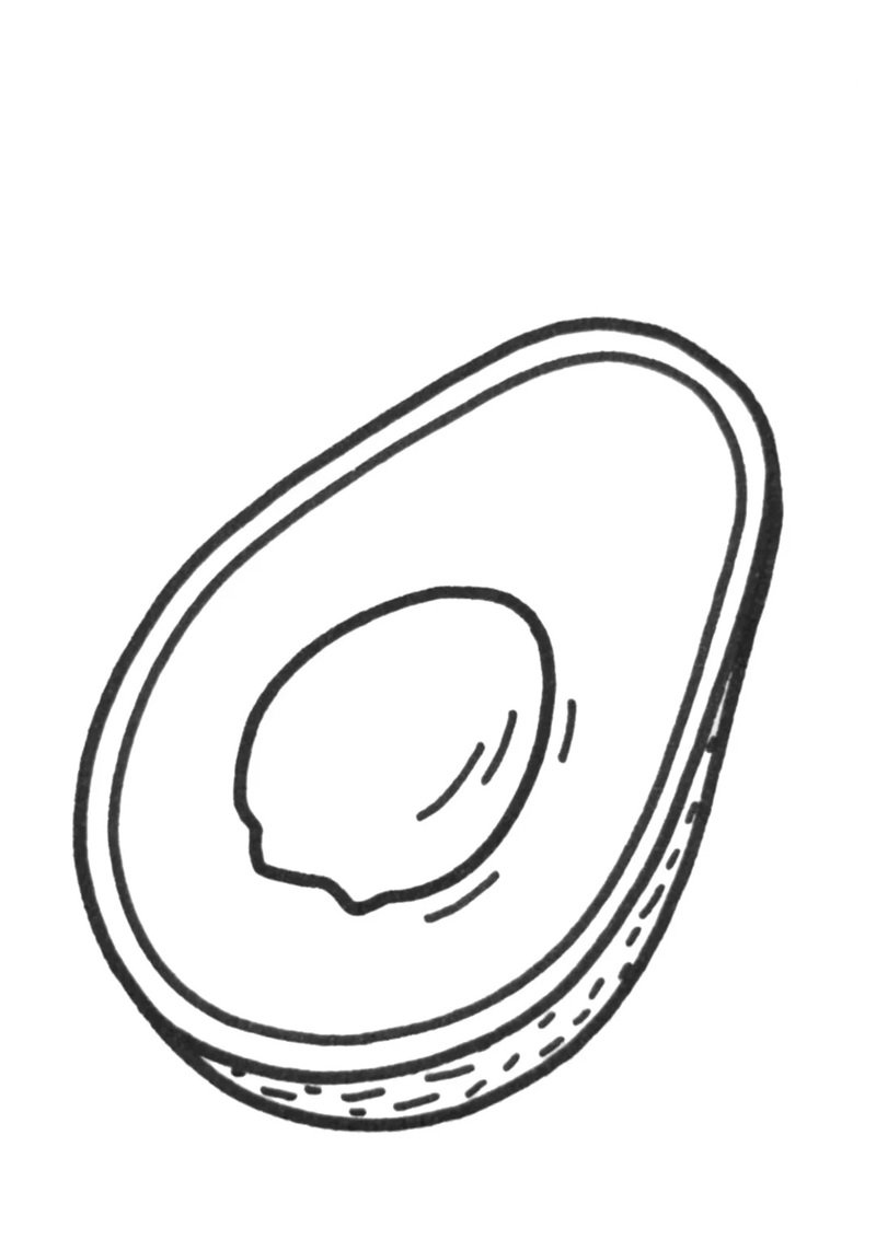 tô màu quả bơ 29