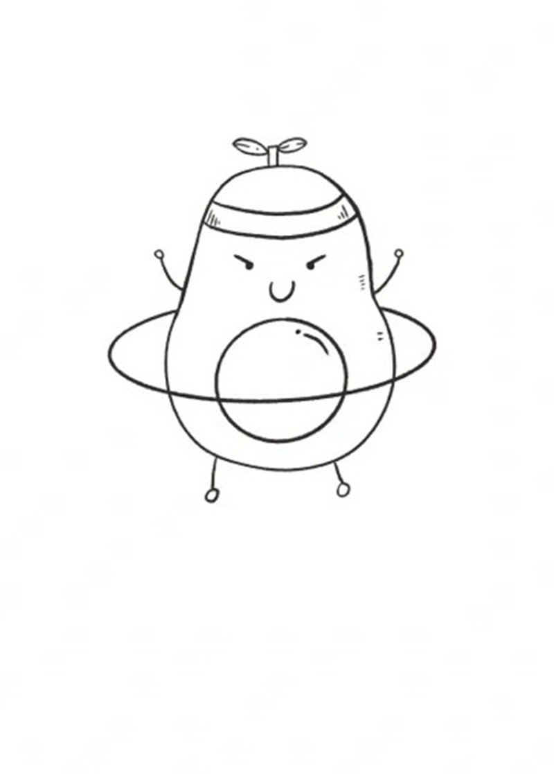 tô màu quả bơ 31