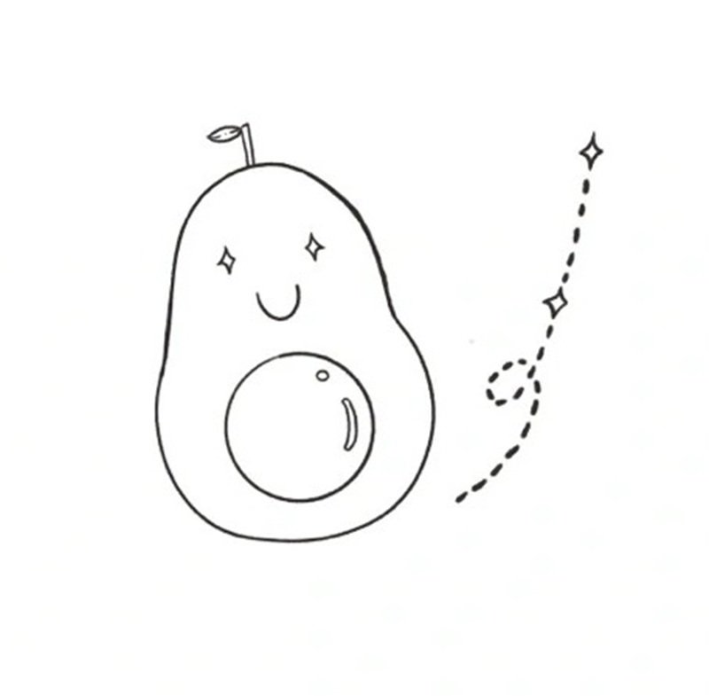 tô màu quả bơ 32