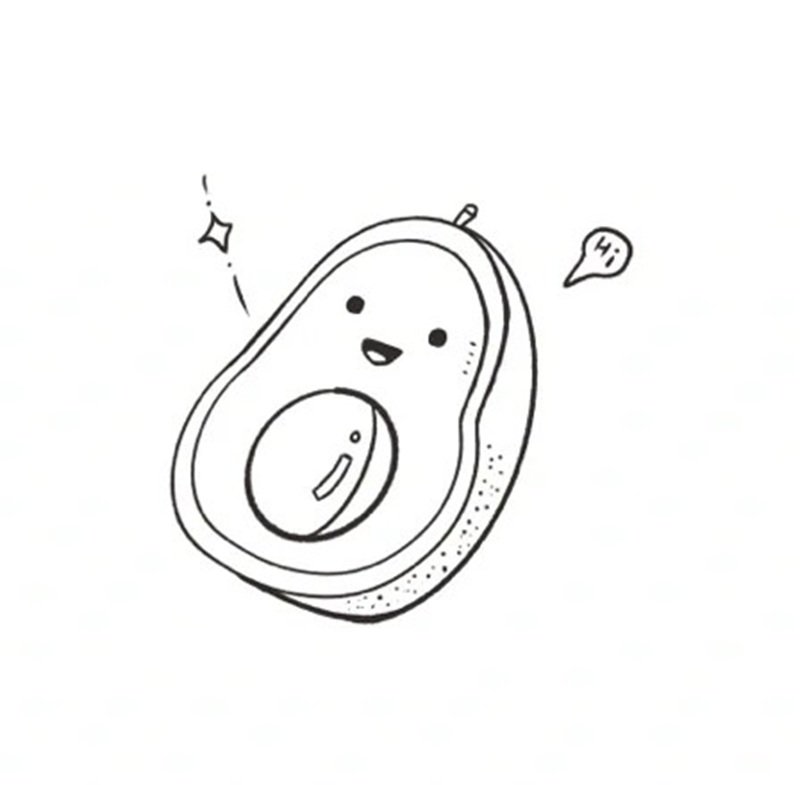 tô màu quả bơ 33