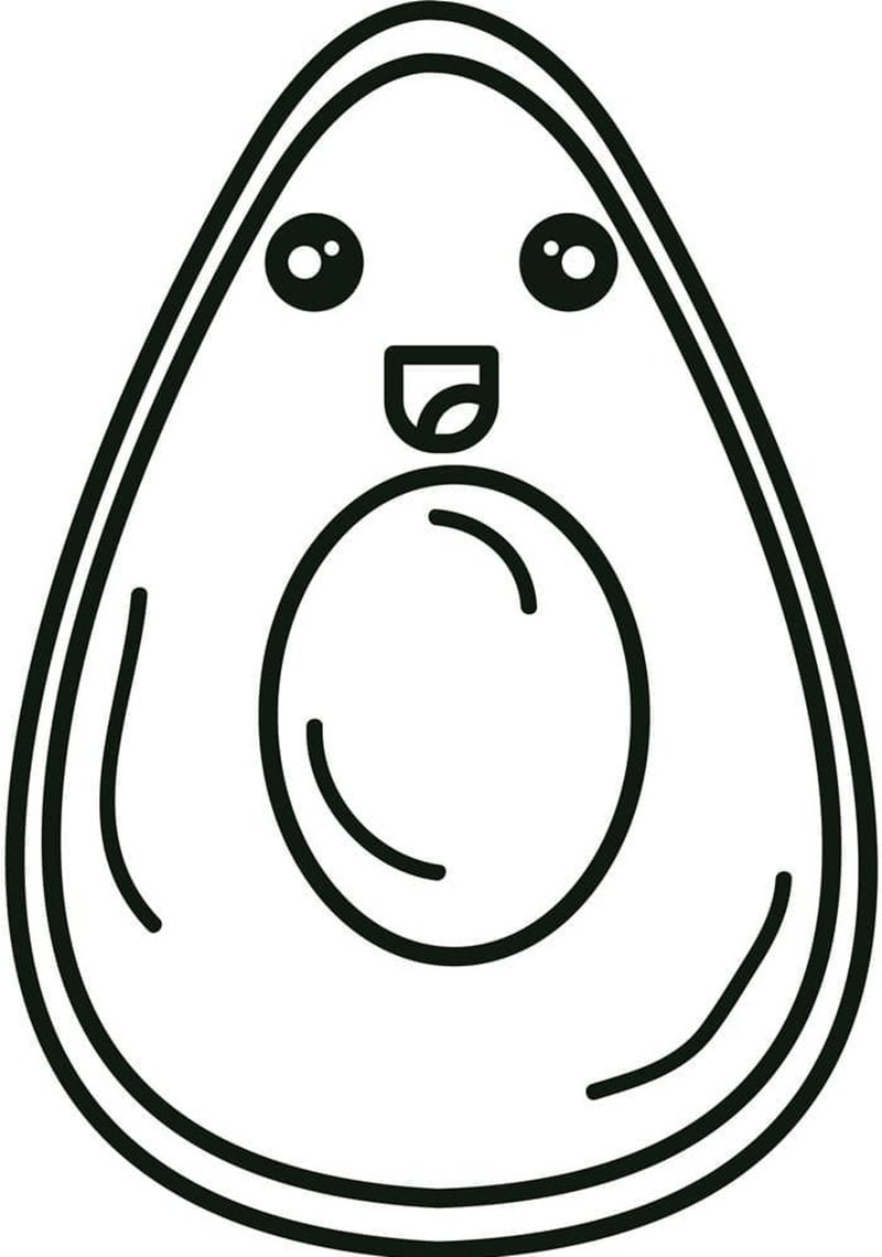 tô màu quả bơ 9