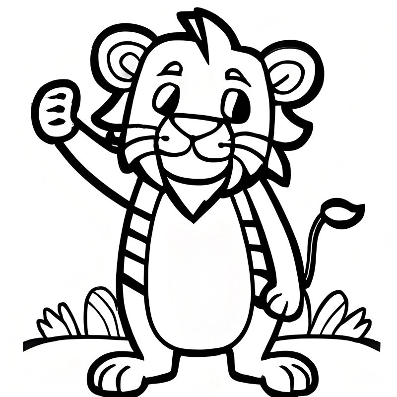 tô màu sư tử 17