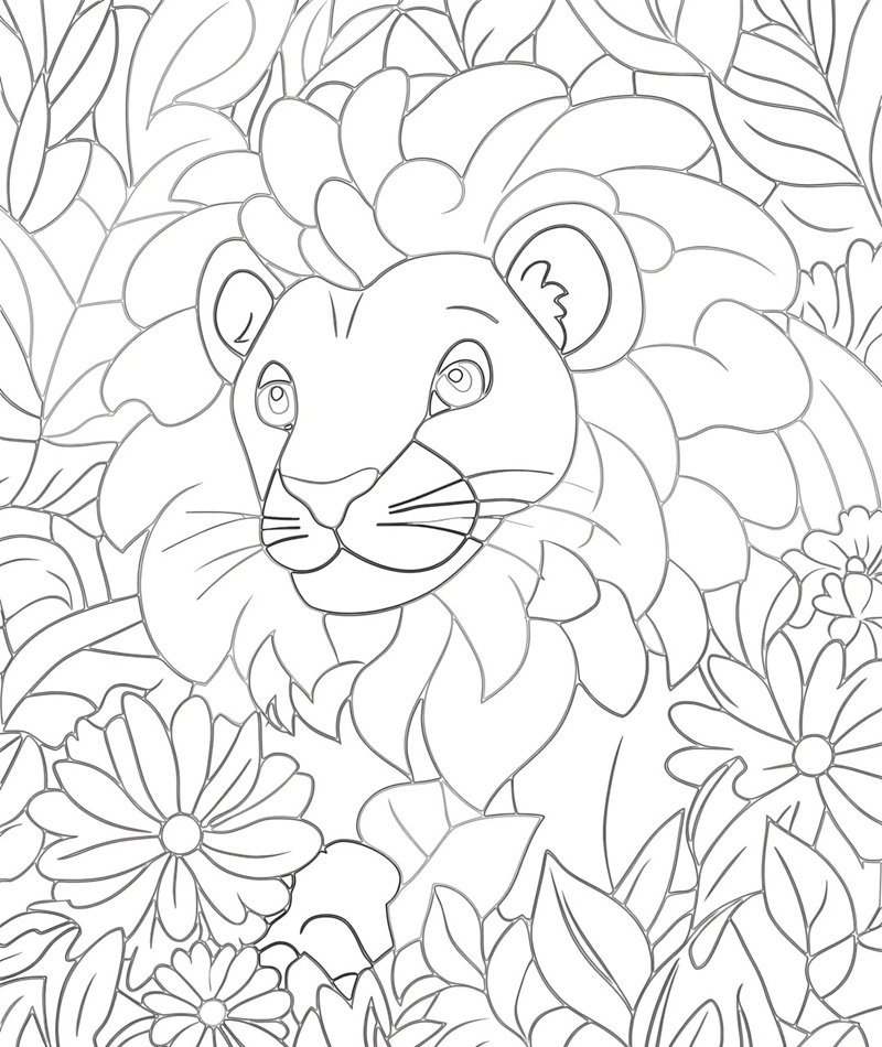 tô màu sư tử 19