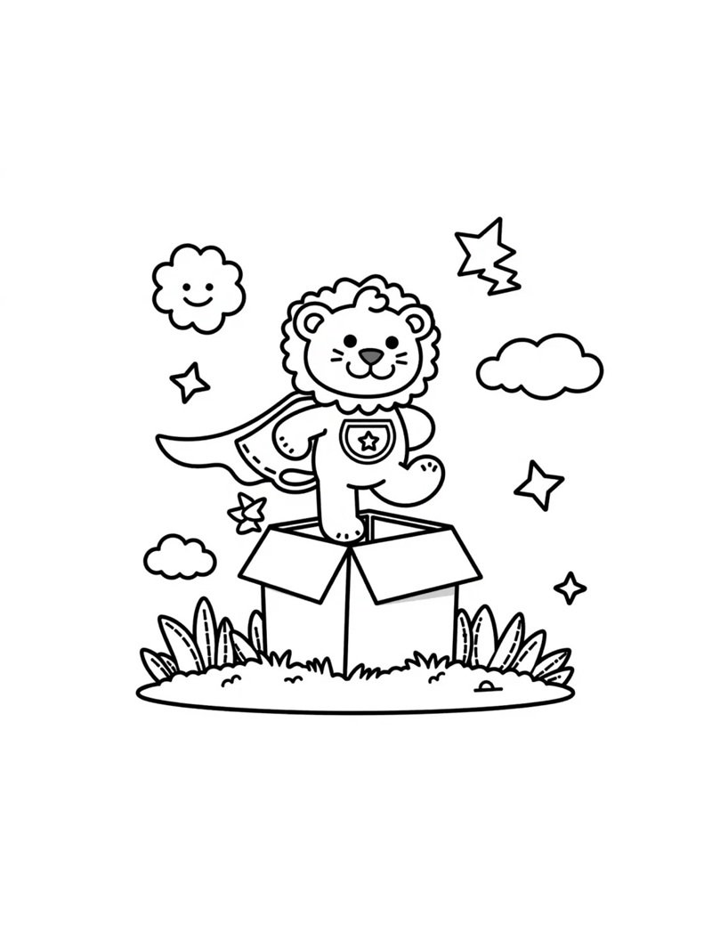 tô màu sư tử 23