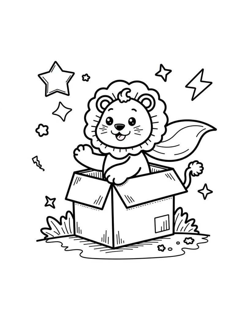 tô màu sư tử 24