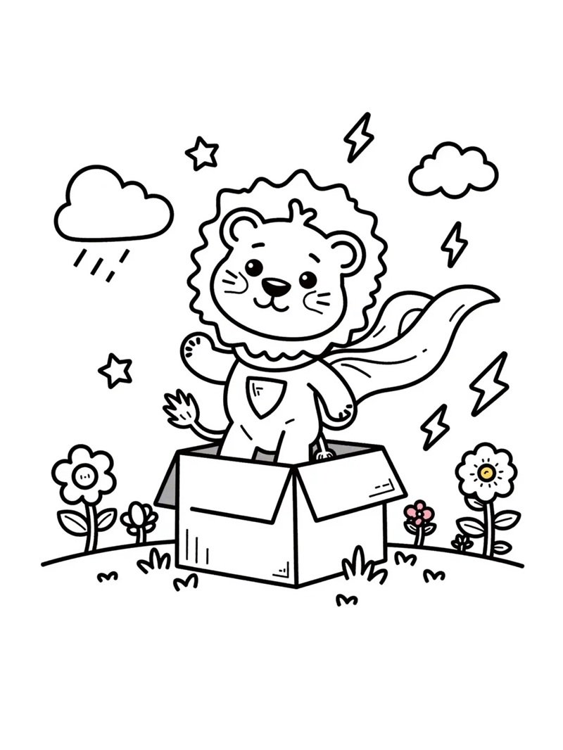 tô màu sư tử 25