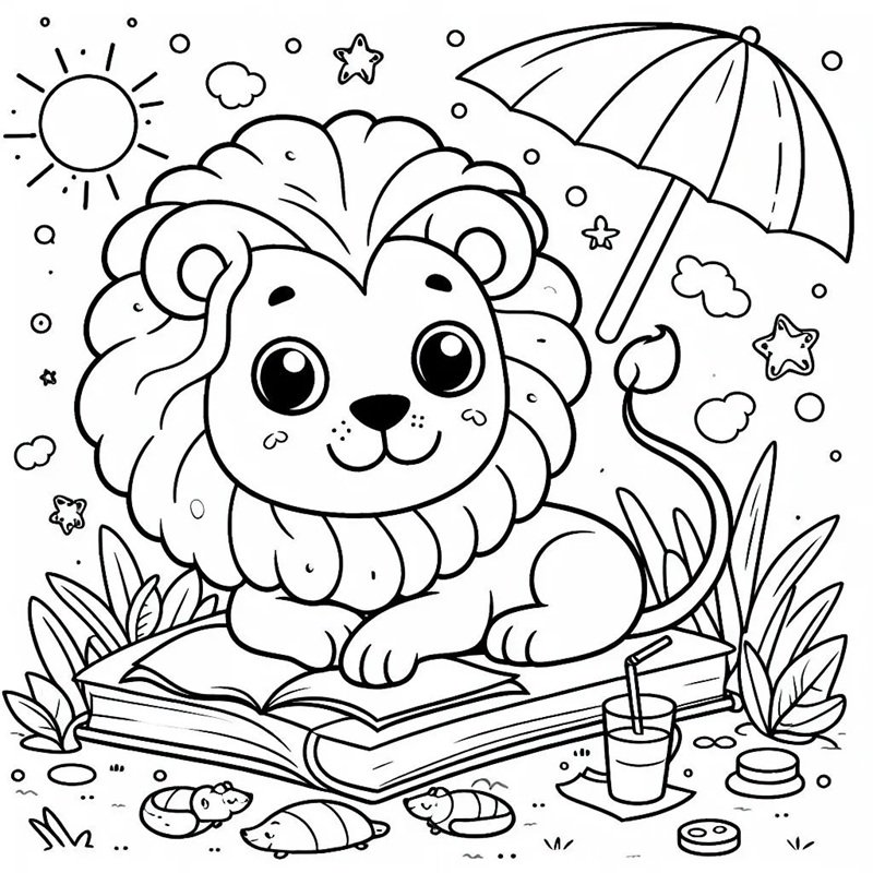 tô màu sư tử 26