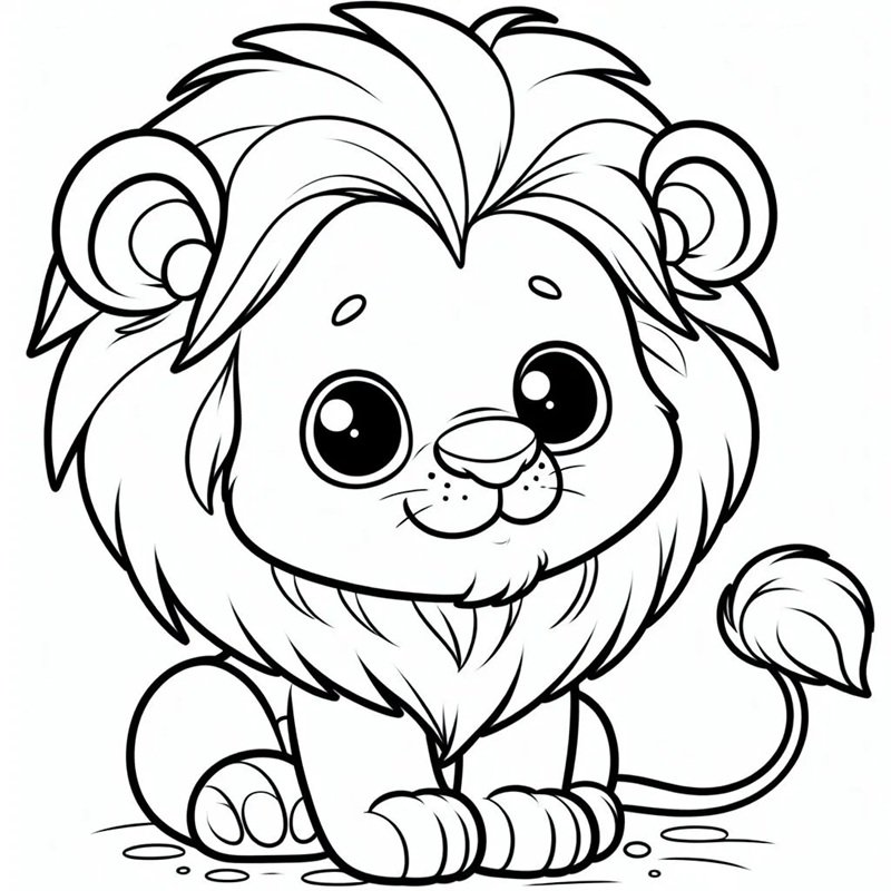 tô màu sư tử 27