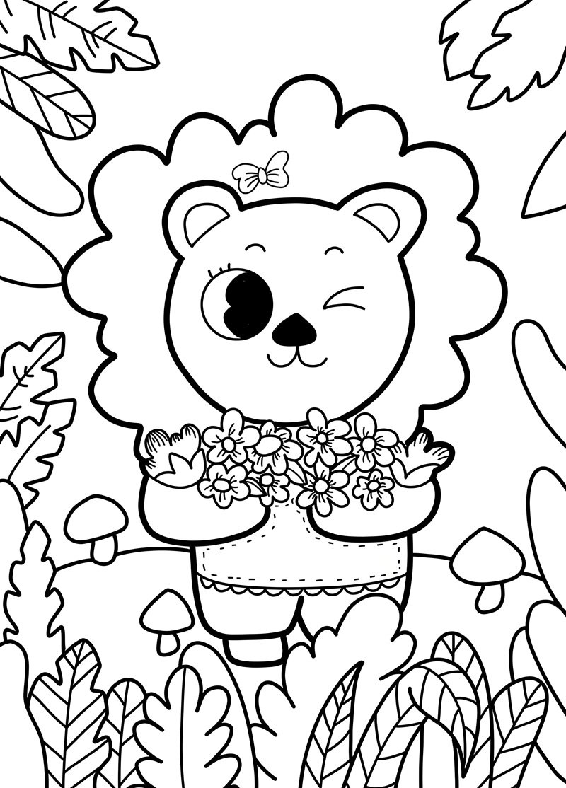 tô màu sư tử 3