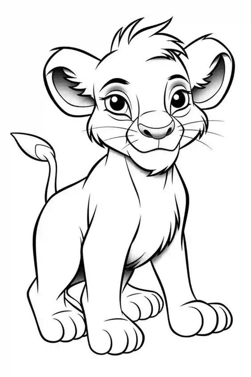 tô màu sư tử 34
