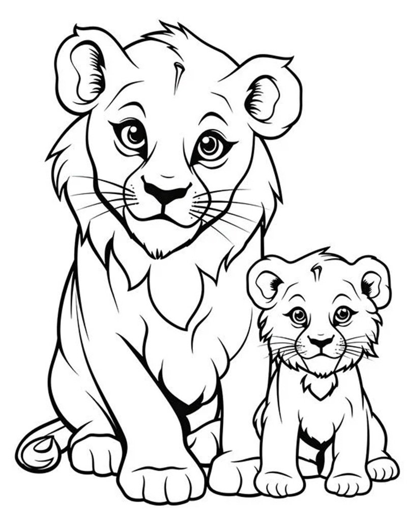 tô màu sư tử 35