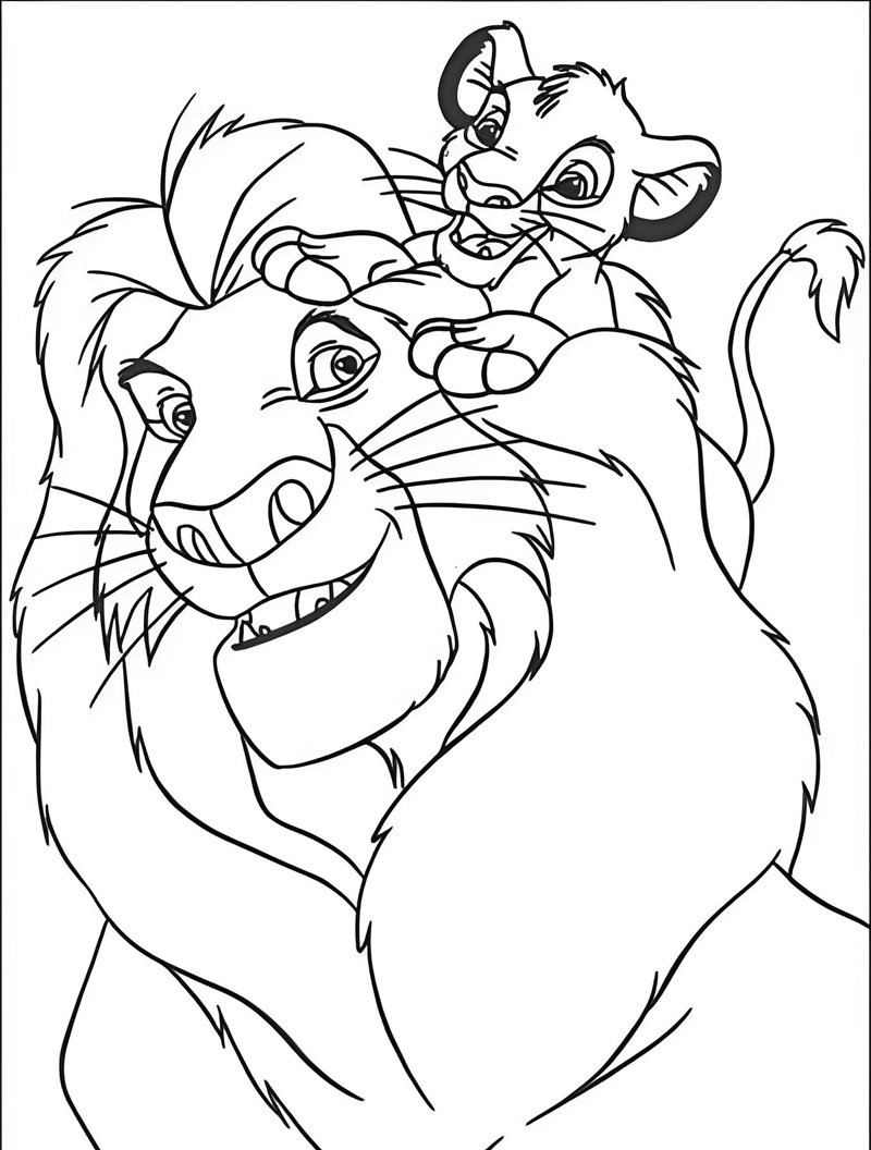 tô màu sư tử 5