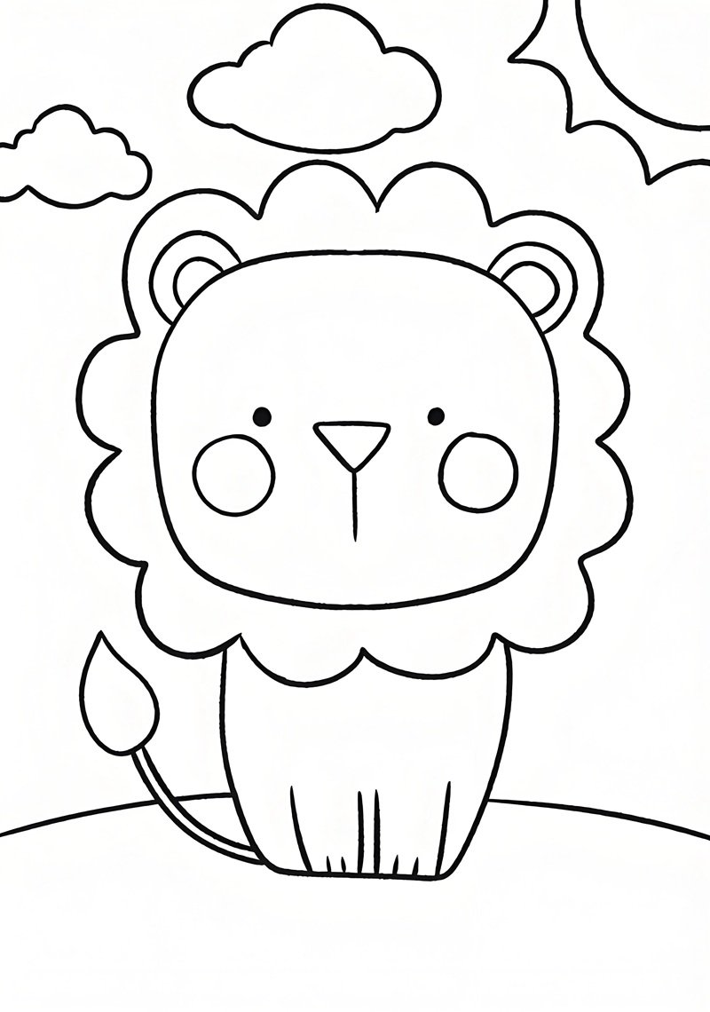 tô màu sư tử 9