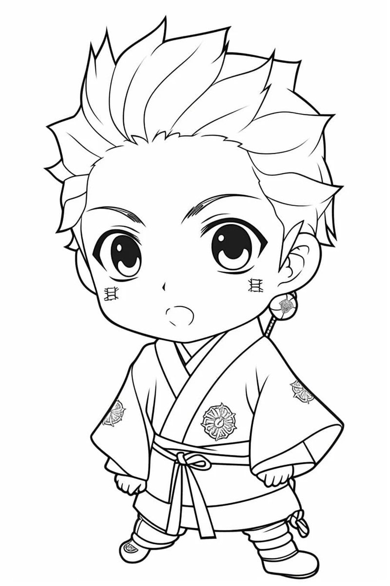 tô màu tanjiro 15