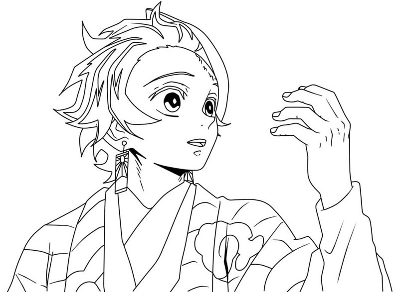 tô màu tanjiro 17