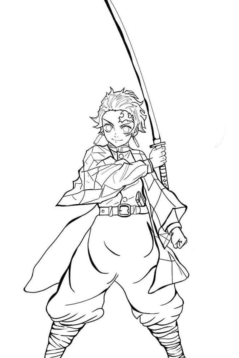 tô màu tanjiro 24