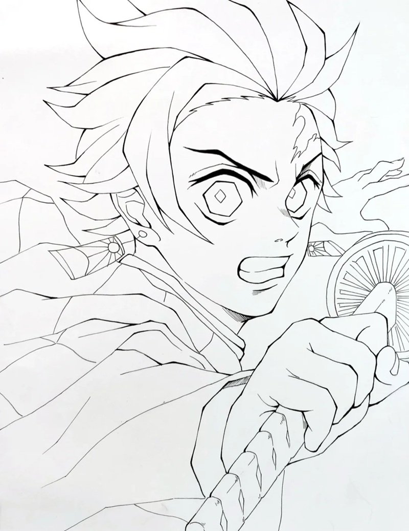 tô màu tanjiro 27