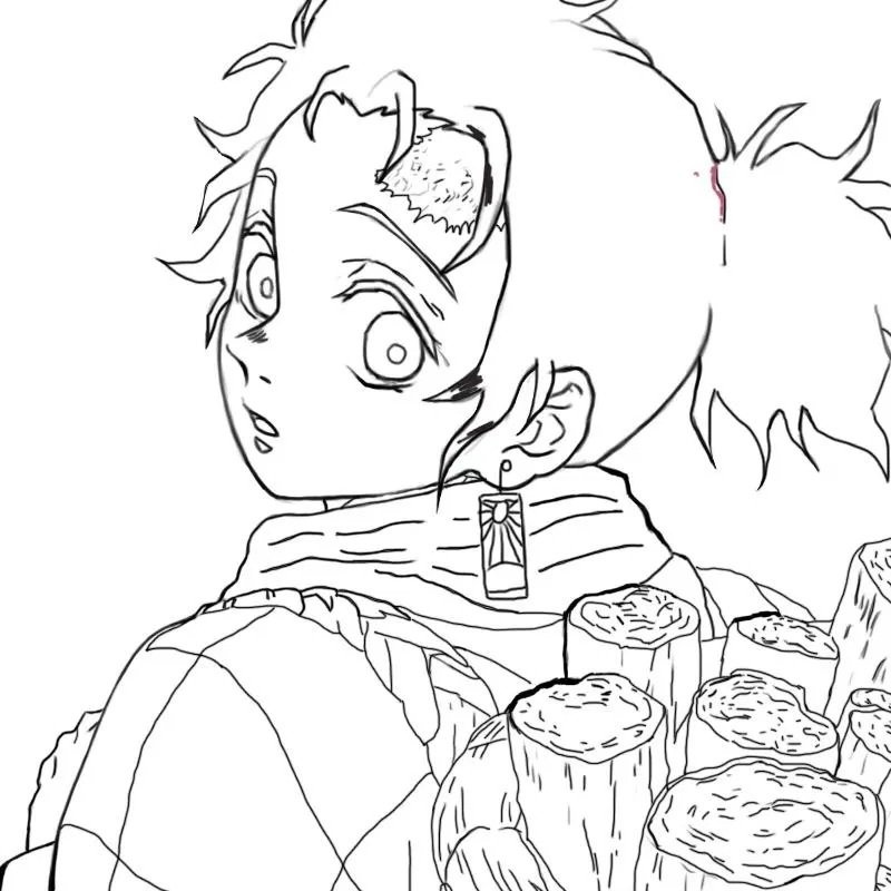 tô màu tanjiro 34