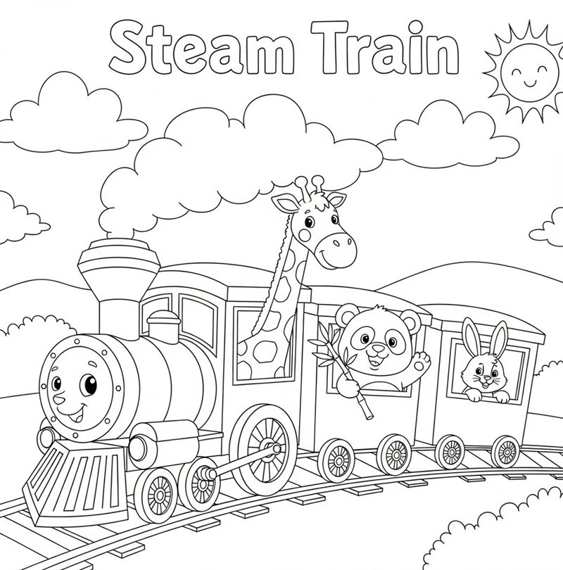 tô màu tàu hỏa 38