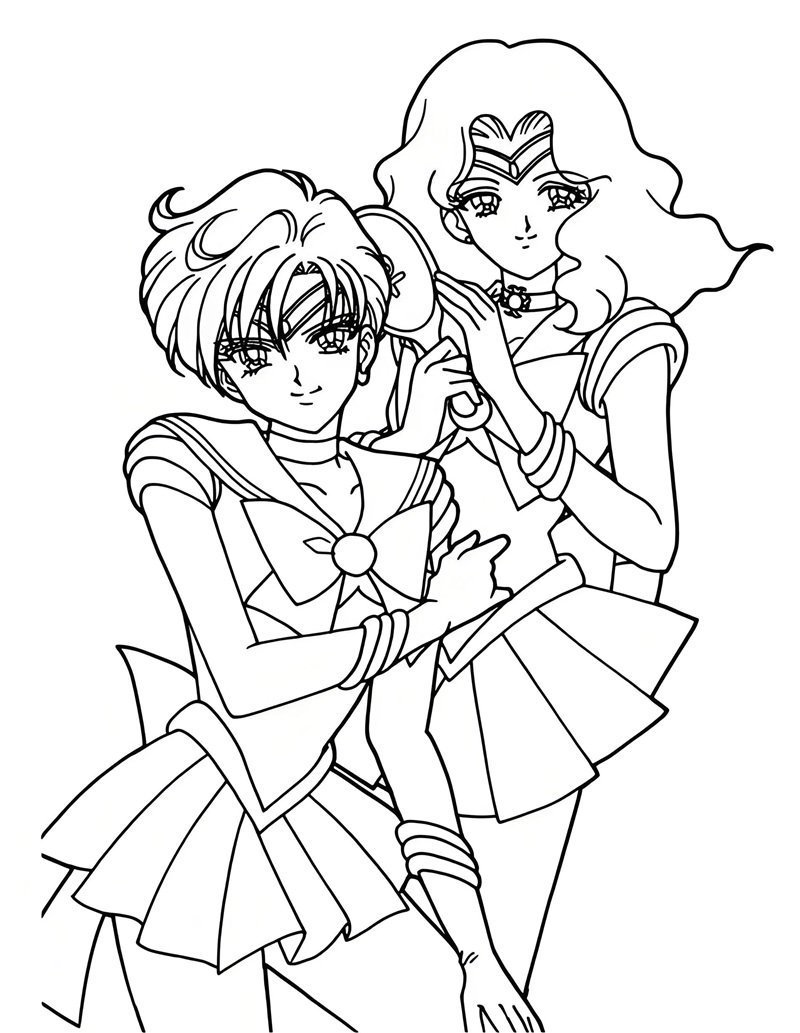 tô màu thủy thủ mặt trăng 10