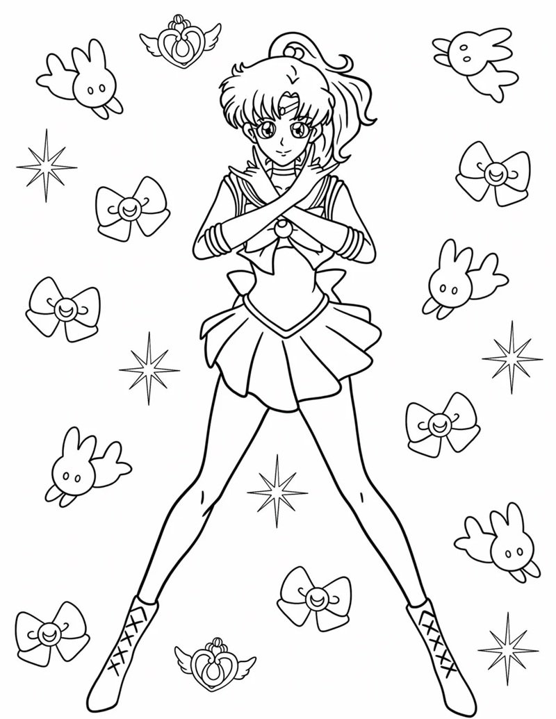 tô màu thủy thủ mặt trăng 14