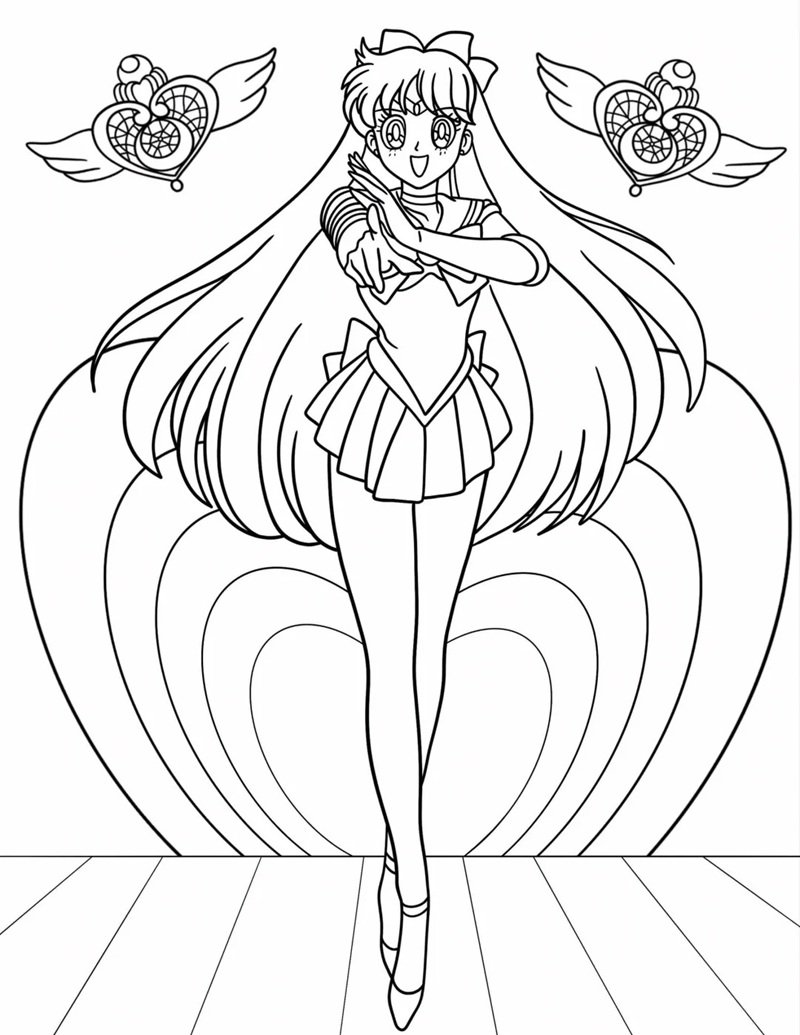 tô màu thủy thủ mặt trăng 15