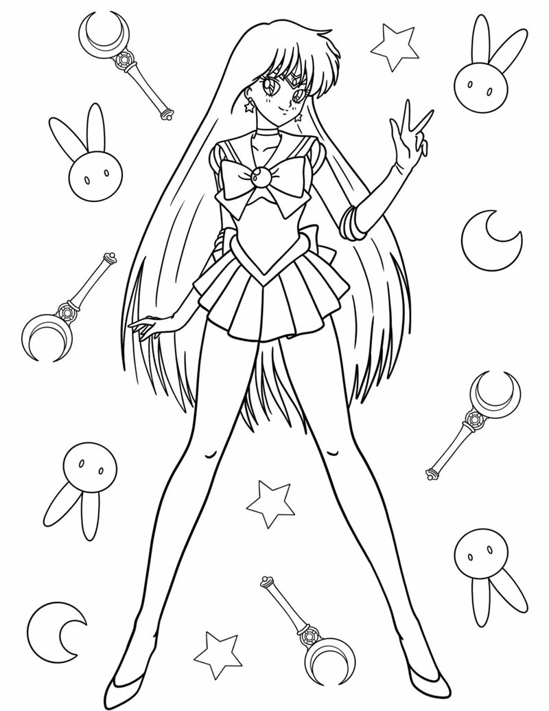 tô màu thủy thủ mặt trăng 17