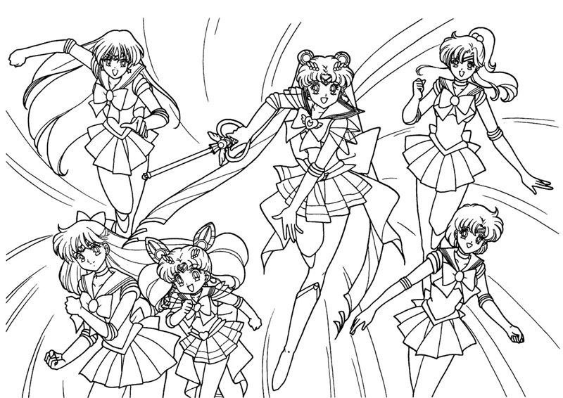 tô màu thủy thủ mặt trăng 18