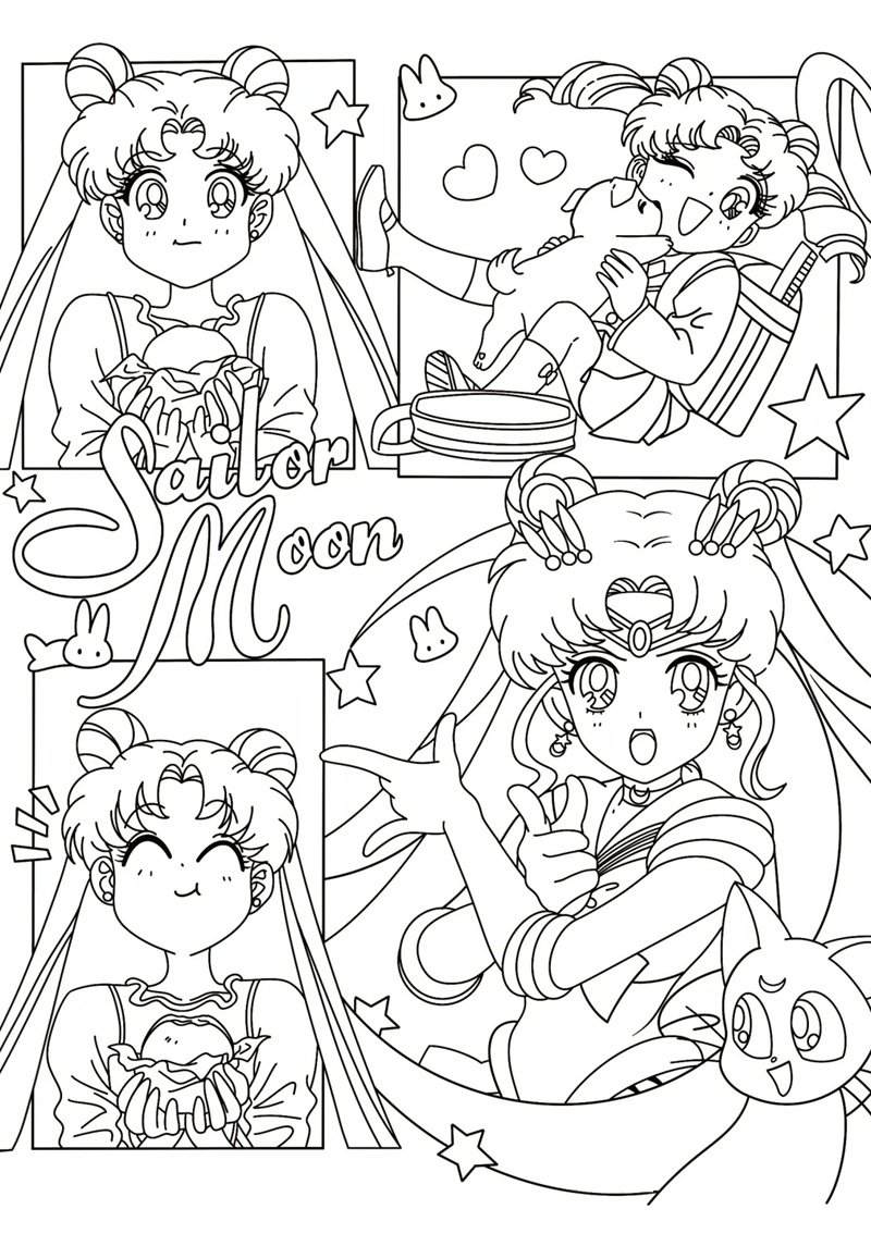 tô màu thủy thủ mặt trăng 21